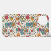 Cartoon floreel patroon met vogels 2 Case-Mate iPhone case (Achterkant (horizontaal))
