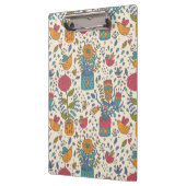 Cartoon floreel patroon met vogels 2 klembord (Links)