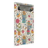 Cartoon floreel patroon met vogels 2 mini klembord (Schuin)