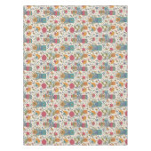 Cartoon floreel patroon met vogels 2 tafelkleed (Voorkant)