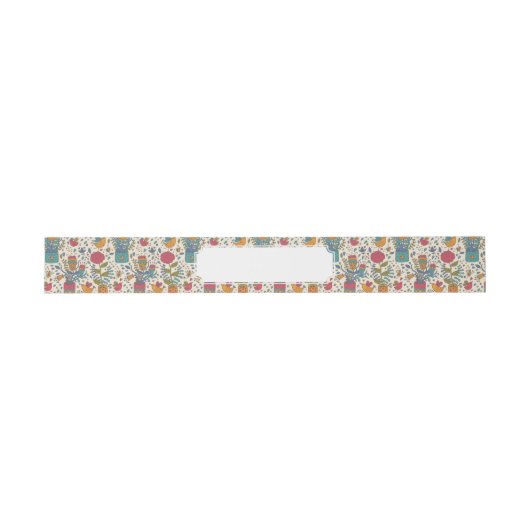 Cartoon floreel patroon met vogels 2 uitnodigingen wikkel (Vlak)