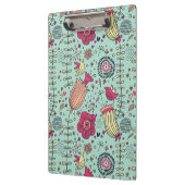 Cartoon floreel patroon met vogels klembord (Links)