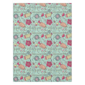 Cartoon floreel patroon met vogels tafelkleed (Voorkant)