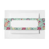 Cartoon floreel patroon met vogels uitnodigingen wikkel (Voorkant Voorbeeld)