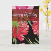 Cartoon Flowers Birthday Card Kaart (Gele Bloem)