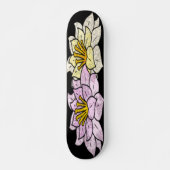 Cartoon Flowers Vector Design Persoonlijk Skateboard (Voorkant)