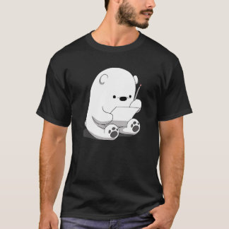 Cartoon Fluffy Polar Beer Cute Arctic Animal Girls T-shirt