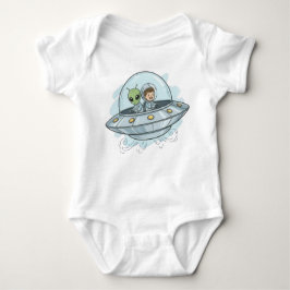 Cartoon Flying Alien Romper