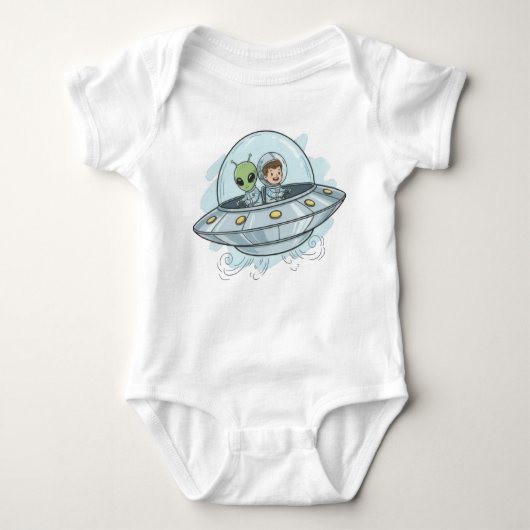 Cartoon Flying Alien Romper (Voorkant)