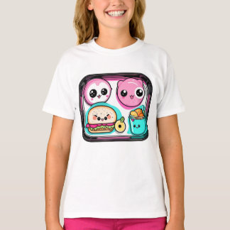 Cartoon Foods Gift voor kinderen T-shirt
