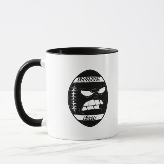 Cartoon Football Mok voor je zus (Links)