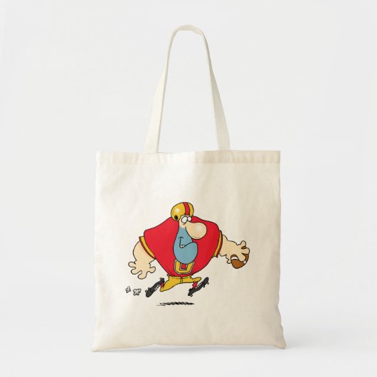 Cartoon Football Player Canvas tas (Voorkant)