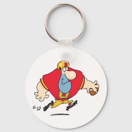 Cartoon Football Player Sleutelhanger (Voorkant)