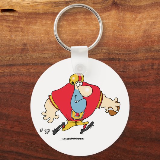 Cartoon Football Player Sleutelhanger (Voorkant)