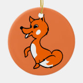 Cartoon Fox Keramisch Ornament (Voorkant)