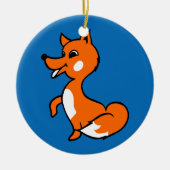 Cartoon Fox Keramisch Ornament (Voorkant)