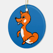 Cartoon Fox Keramisch Ornament (Links)