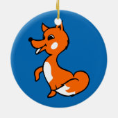 Cartoon Fox Keramisch Ornament (Achterkant)