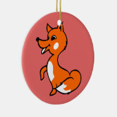 Cartoon Fox Keramisch Ornament (Rechts)