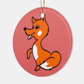 Cartoon Fox Keramisch Ornament (Links)