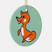 Cartoon Fox Keramisch Ornament (Rechts)