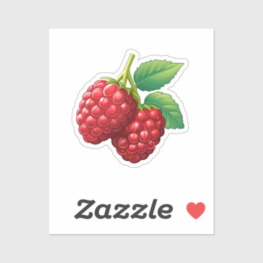 Cartoon framboos sticker (Vel)