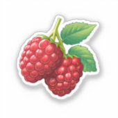 Cartoon framboos sticker (Voorkant)