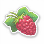 Cartoon framboos sticker (Voorkant)