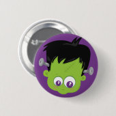 Cartoon Frankenstein Halloween Paarse Fun Ronde Button 5,7 Cm (Voorkant /achterkant)