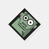 Cartoon Frankenstein's Monster Halloween Servet (Hoek)