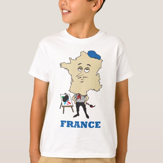 Cartoon Frankrijk T-shirt (Voorkant)