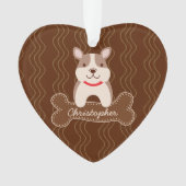 Cartoon Franse Bulldog Cute Puppy Hondenliefhebber Ornament (voorkant)