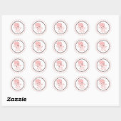 Cartoon Franse Poedel Ronde Sticker (Vel)