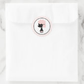 Cartoon Franse Poedel Ronde Sticker (Tas)