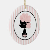 Cartoon Franse Poodle Custom-Ornamenten Keramisch Ornament (Rechts)