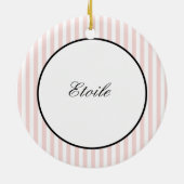 Cartoon Franse Poodle Custom-Ornamenten Keramisch Ornament (Achterkant)