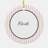 Cartoon Franse Poodle Custom-Ornamenten Keramisch Ornament (Achterkant)