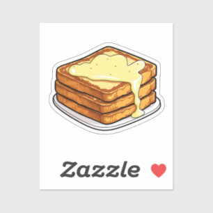Cartoon franse toast sticker