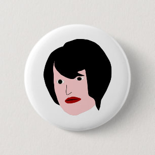 Cartoon Frau Ronde Button 5,7 Cm