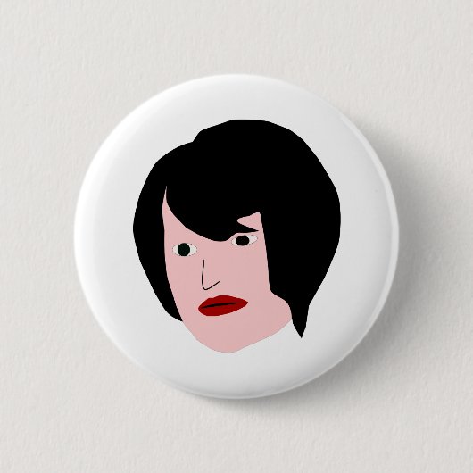 Cartoon Frau Ronde Button 5,7 Cm (Voorkant)
