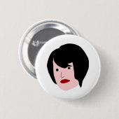 Cartoon Frau Ronde Button 5,7 Cm (Voorkant /achterkant)