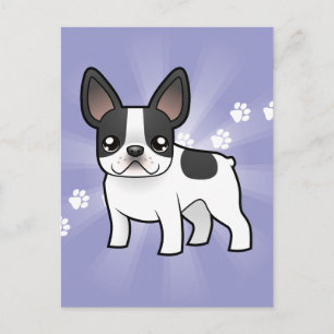 Cartoon French Bulldog Briefkaart