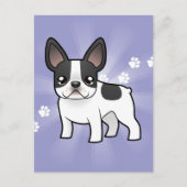 Cartoon French Bulldog Briefkaart (Voorkant)