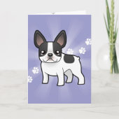 Cartoon French Bulldog Kaart (Voorkant)