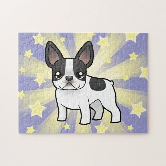 Cartoon French Bulldog Legpuzzel (Horizontaal)