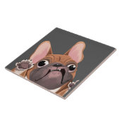 Cartoon French Bulldog Tegeltje (Zijkant)