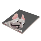 Cartoon French Bulldog Tegeltje (Zijkant)