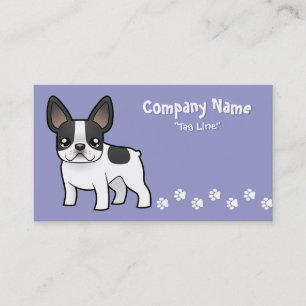 Cartoon French Bulldog Visitekaartje