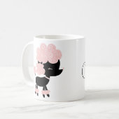 Cartoon French Poodle Koffiemok (Voorkant links)