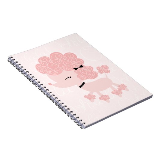 Cartoon French Poodle Notitieboek (Rechterzijde)